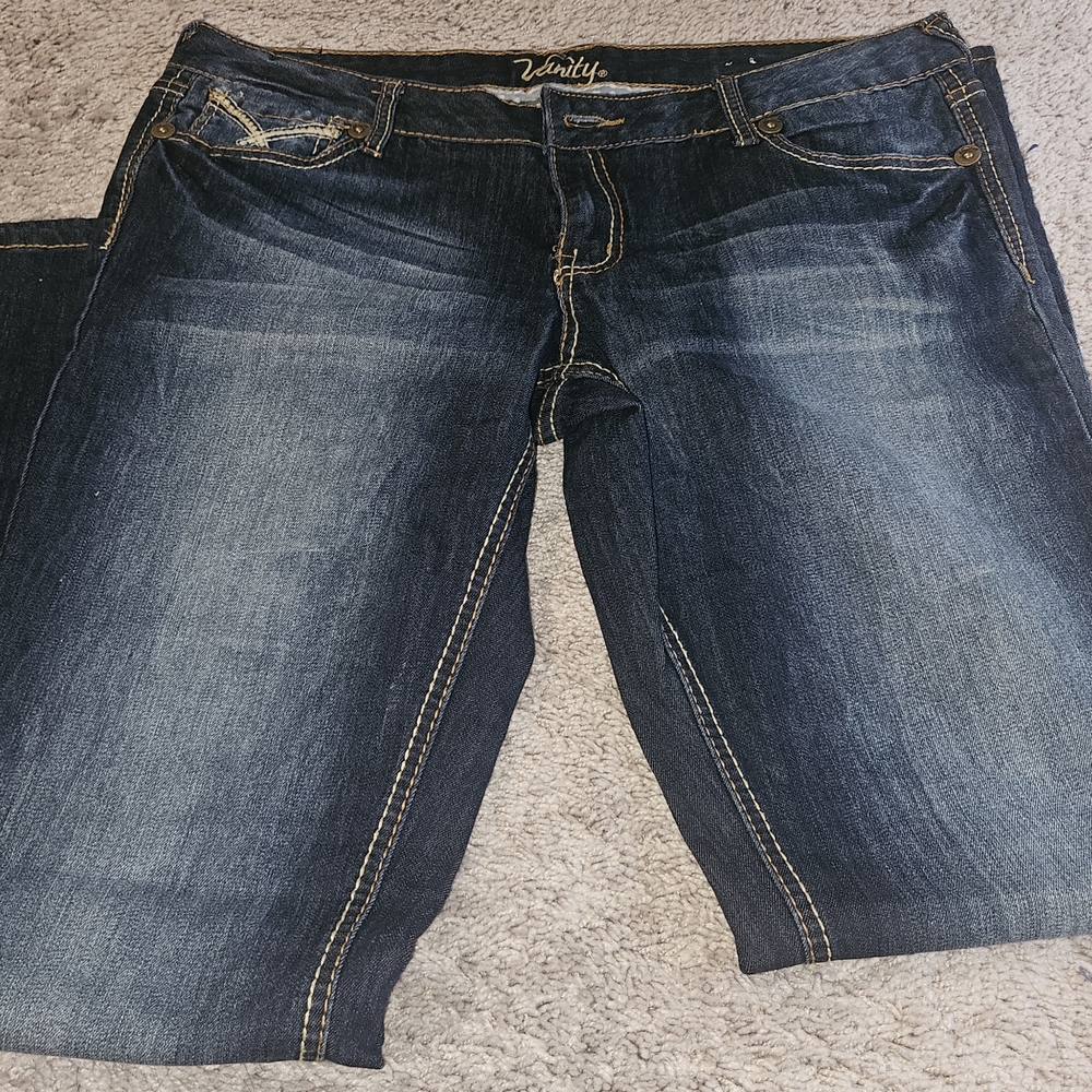NWOT Vanity Women's Dark Blue Boot Cut Jeans